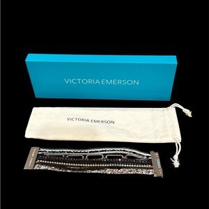Victoria Emerson Black and Silver Bracelet Set